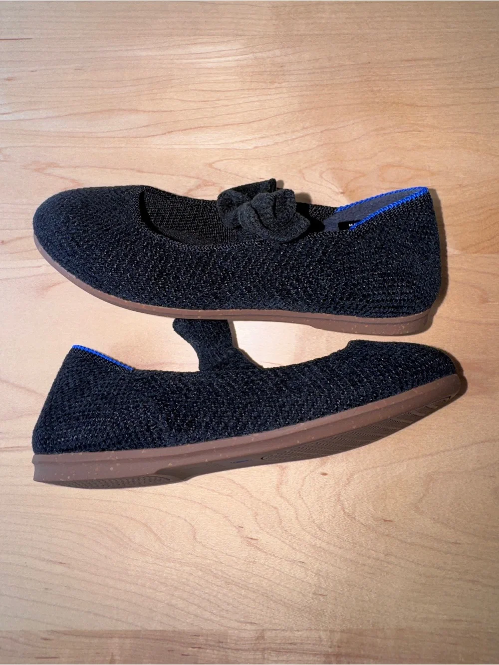 Rothy's The Kids Tux Bow Mary Jane in Knit Black 9